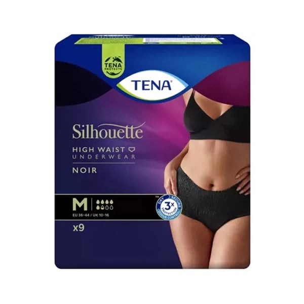 Tena Silhouette Cueca Preto Cintura Alta M.webp